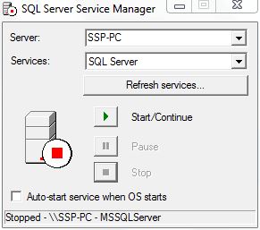 نحوه Stop و Start كردن سرويس SQL